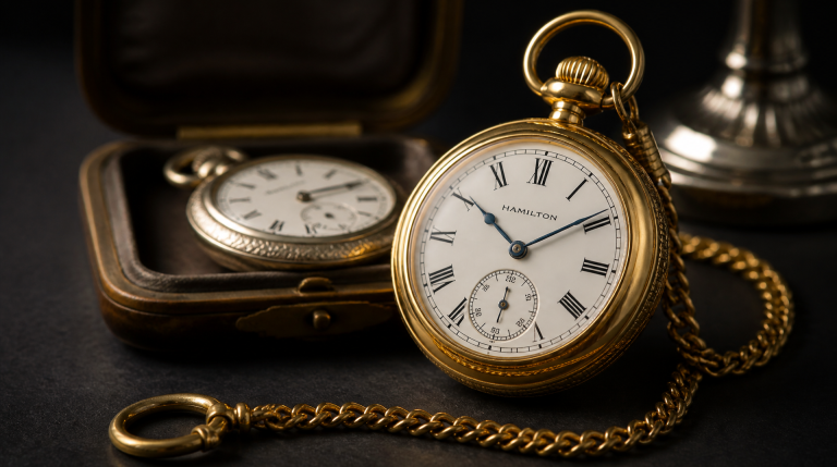 Featured image for Hamilton Pocket Watch Collector’s Guide: Serial Numbers, Models & Value