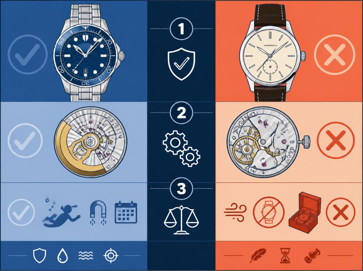 Comparison infographic: Best Omega Watches in 2026: Speedmaster, Seamaster & Complete Buying Guide
